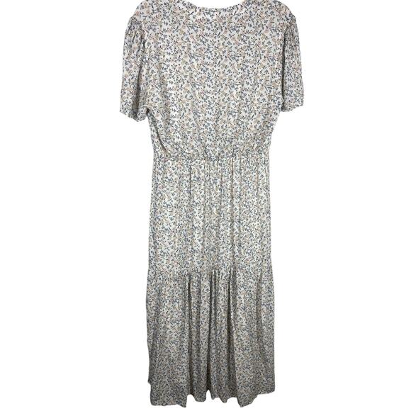 Lulu's Womens Floral print tiered midi dress White Size L - Picture 4 of 7